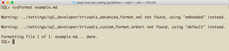 Formatting SQL Code Blocks in Markdown Files - Philipp Salvisberg's Blog
