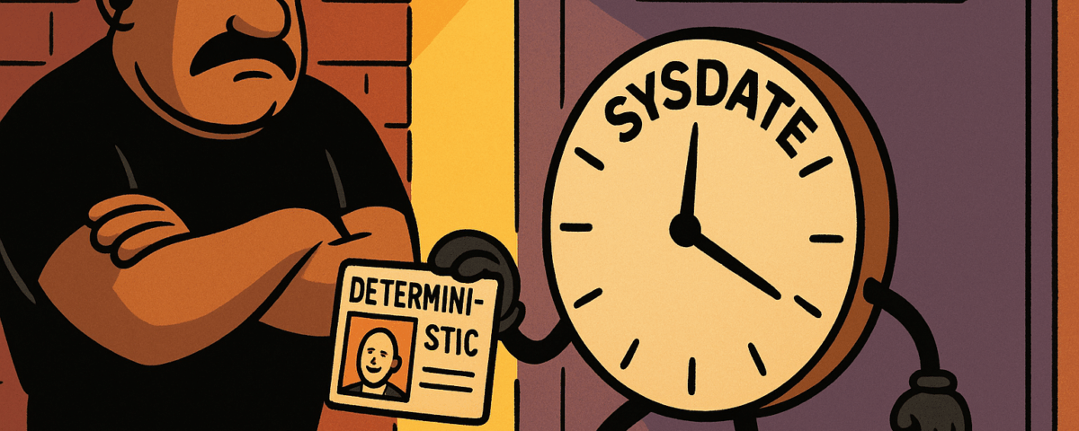 Is SYSDATE deterministic?