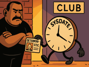 Is SYSDATE deterministic?